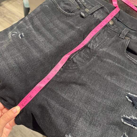 R13 Izzy Drop Crotch Jake Black Wash Loose Jean Size 27” EUC - Picture 6 of 11